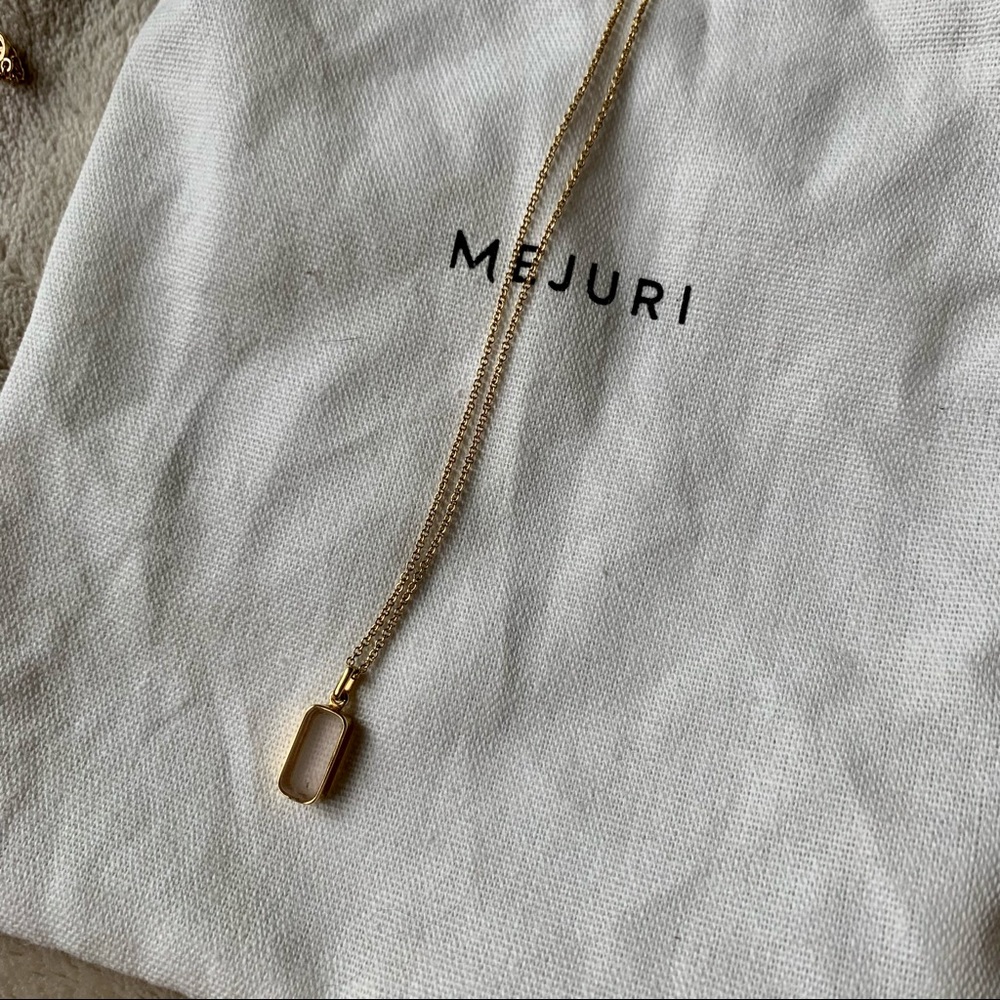 Mejuri Gold Vermeil Rose Quartz Necklace